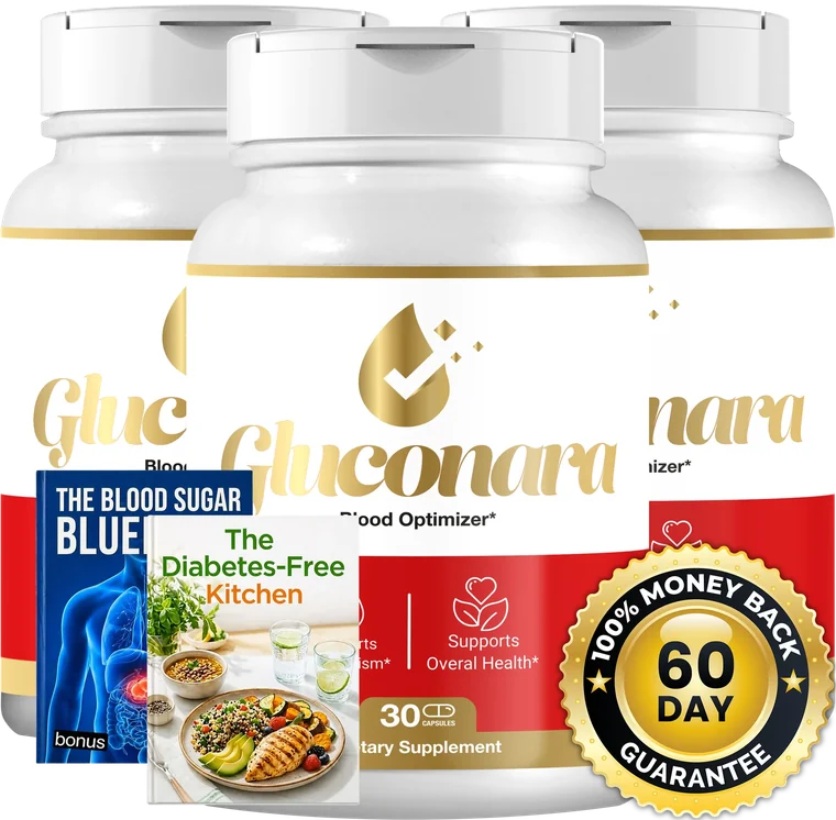 Gluconara blood sugar support three-bottle package